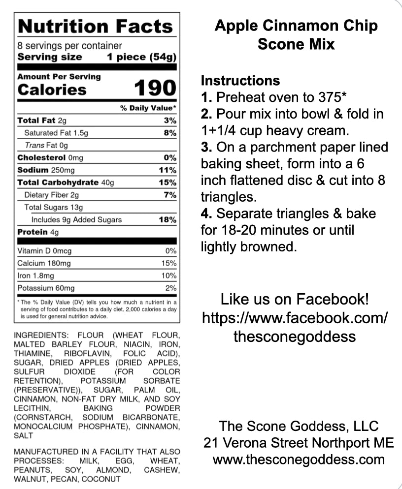 The Scone Goddess - Apple Cinnamon Chip