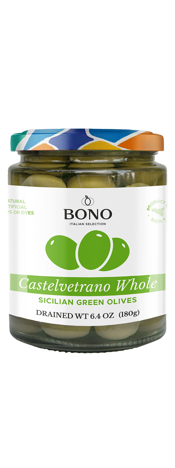 Bono Castelvetrano Pitted Sicilian Green Olives