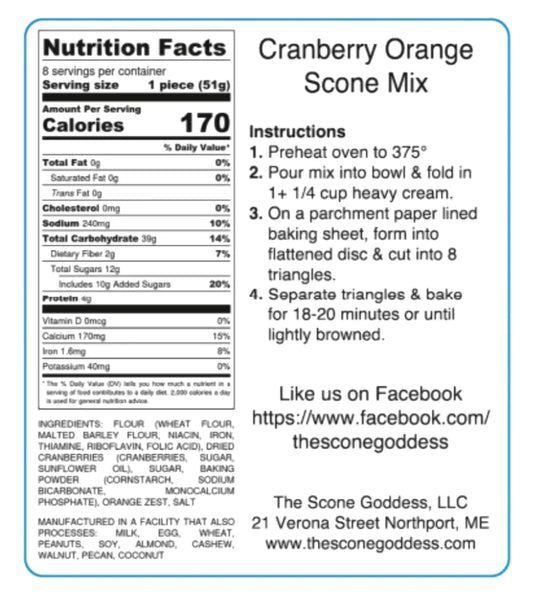 The Scone Goddess - Cranberry Orange