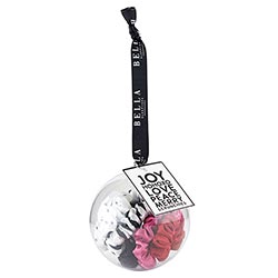 Scrunchie Ornament - Black +White Stripe