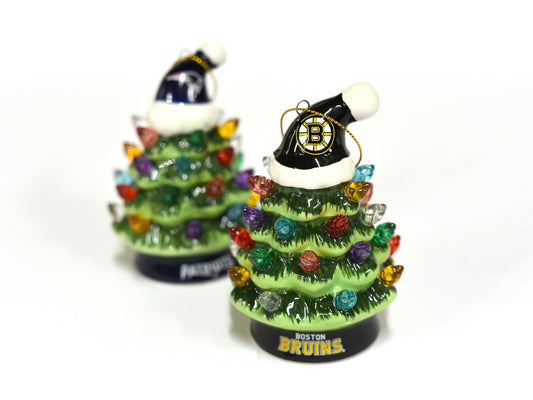 Patriots and Bruins Light Up Tree Ornament