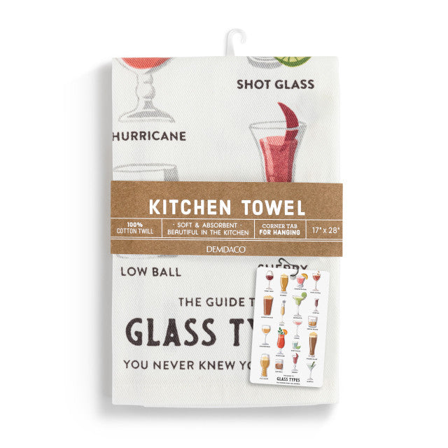 Glass Types Cotton Twill Kitchen Towel