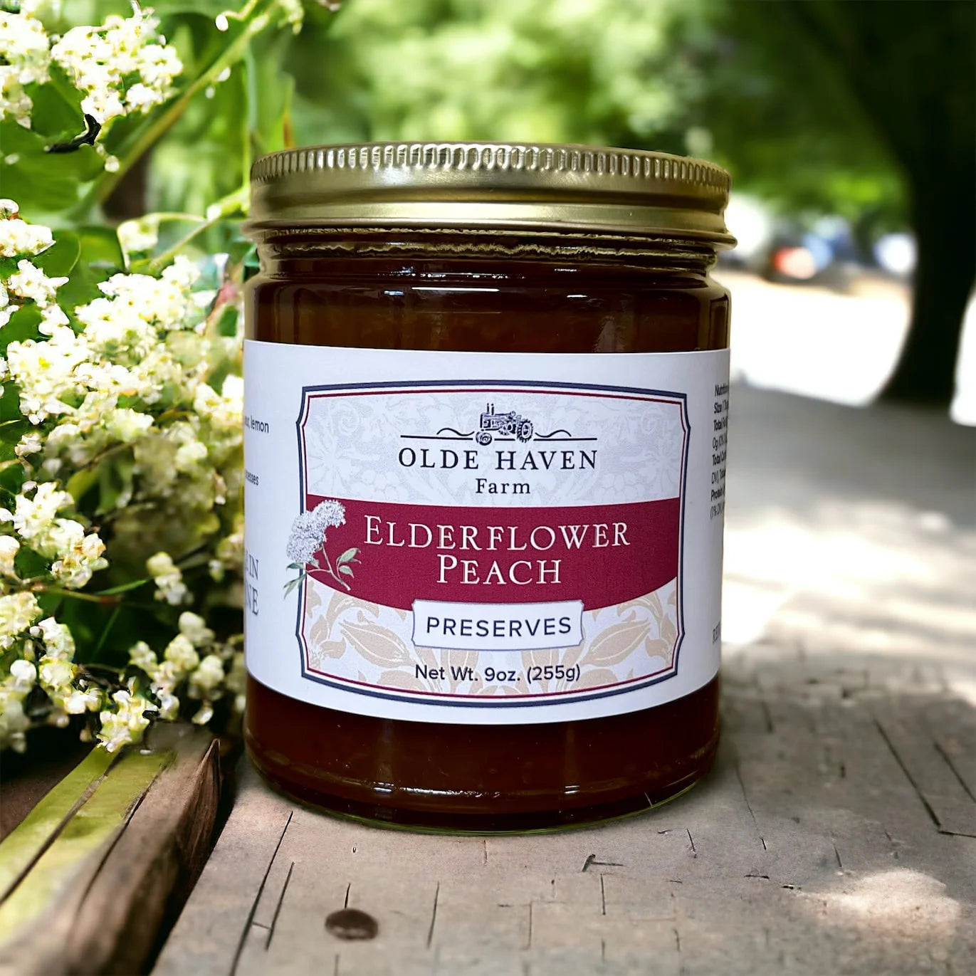 Olde Haven Farms - Elderflower Peach Preserves