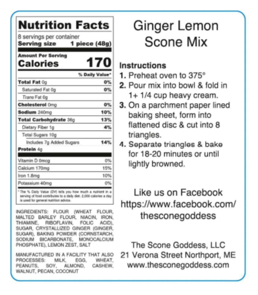 The Scone Goddess - Ginger Lemon