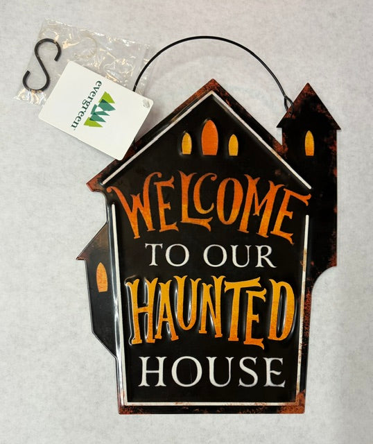 Printed Metal Hanging Halloween Sign