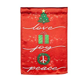 Love, Joy, Peace Garden Flag