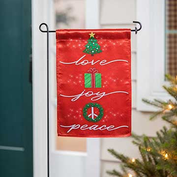 Love, Joy, Peace Garden Flag