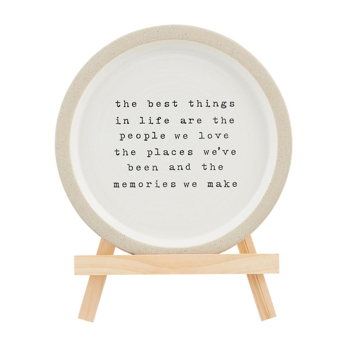 The Best Things Sentiment Plate Easel Set