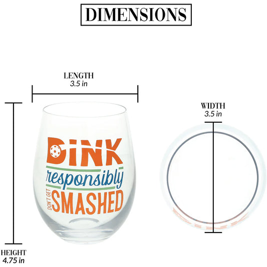 Dink Responsibly Stemless Wine Glass