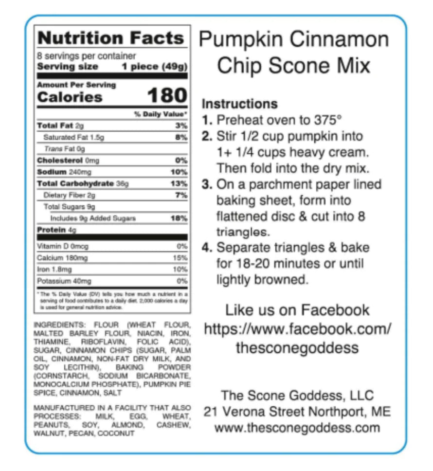 The Scone Goddess - Pumpkin Cinnamon Chip