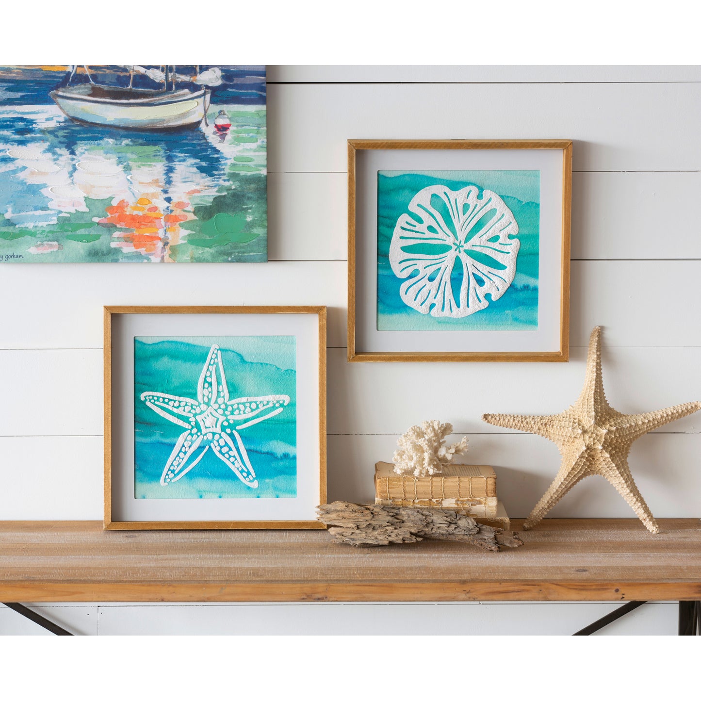 Sand Dollar and Star Fish Framed Wall Art