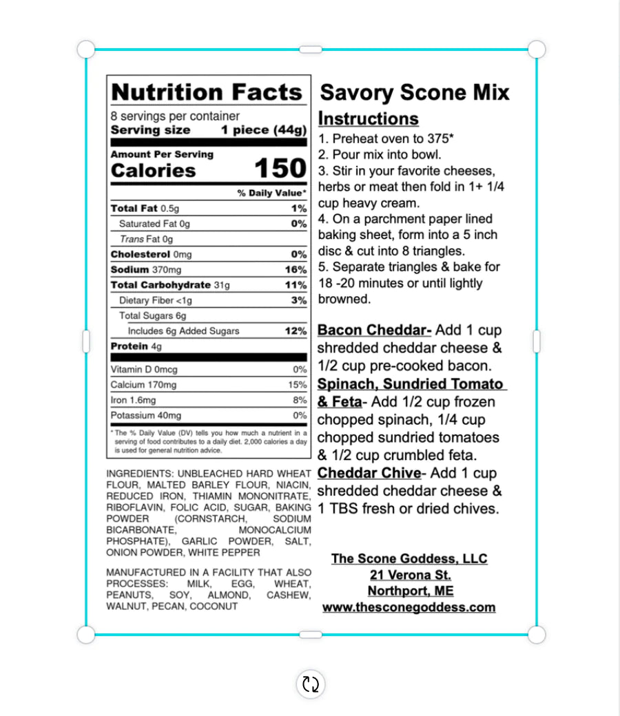 The Scone Goddess - Savory Scone Mix