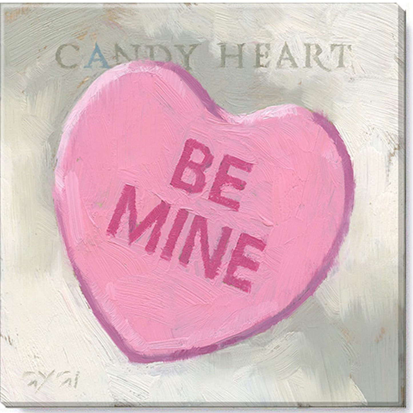 Candy Hearts Canvas Signs