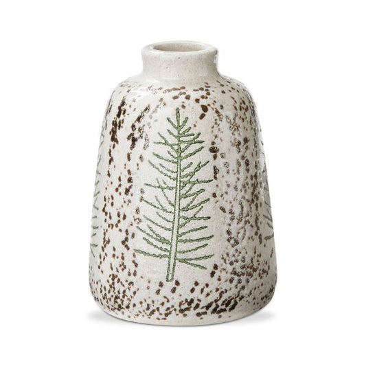 Pine Tree Stoneware Vase