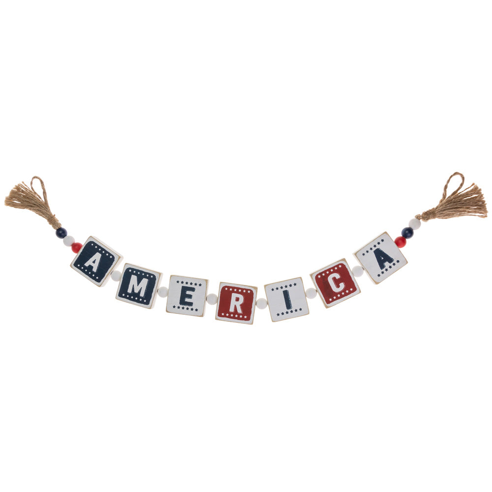 Square America Bead Banner