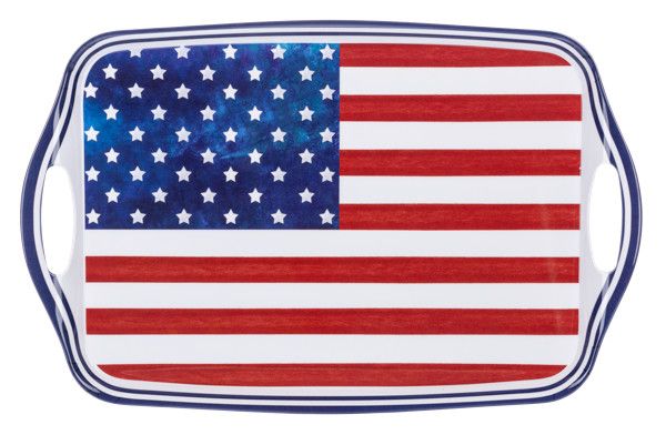American Flag Melamine Serving Tray