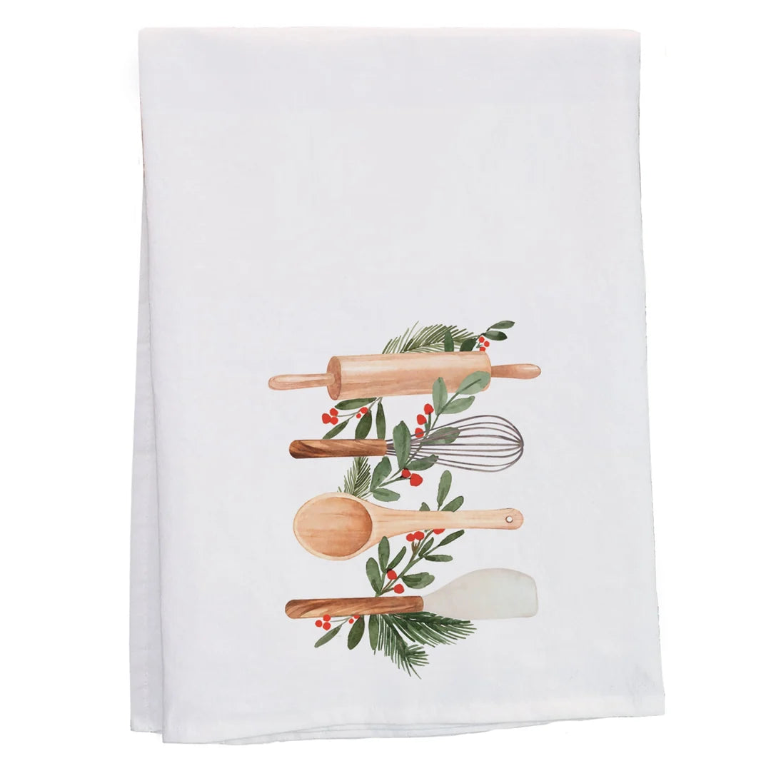 Christmas Utensils Tea Towel