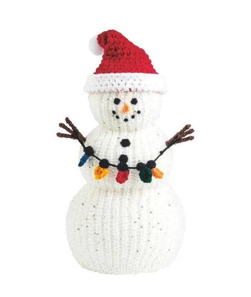Mud Pie Large Crochet Snowman