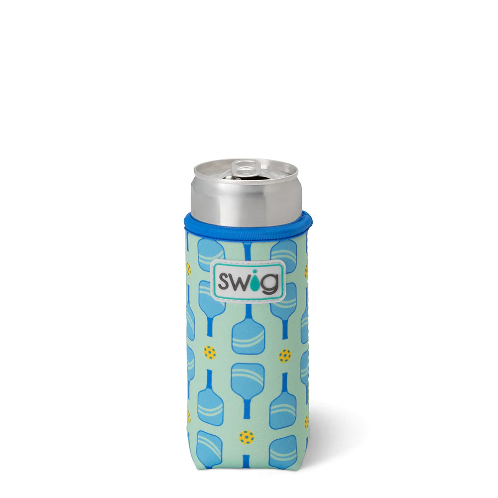 Pickle Ball Slim Can Coozie