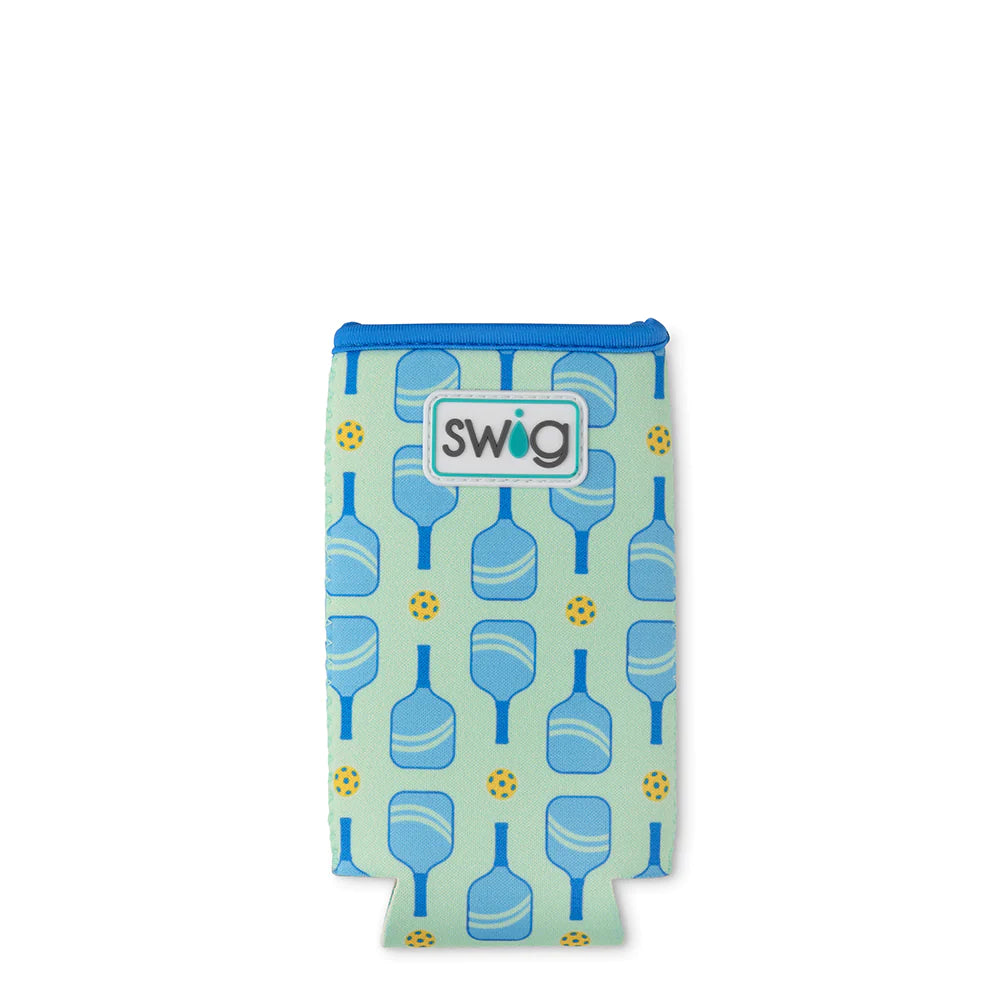 Pickle Ball Slim Can Coozie
