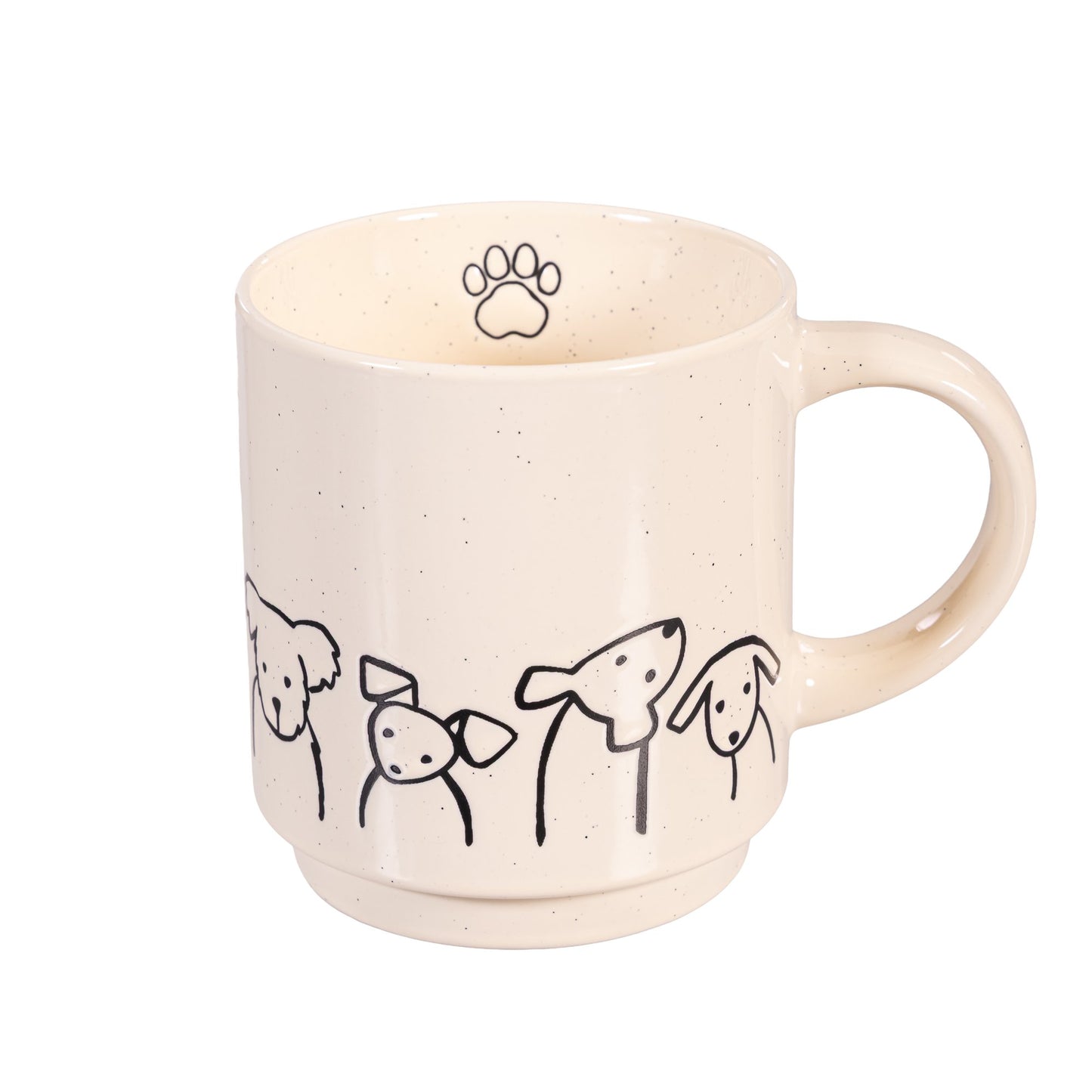 Pet Central Dog Coffee Cup Ceramic Artisanal, 14oz, Gift Box