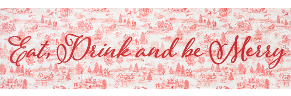 Ganz Christmas Toile Table Runner