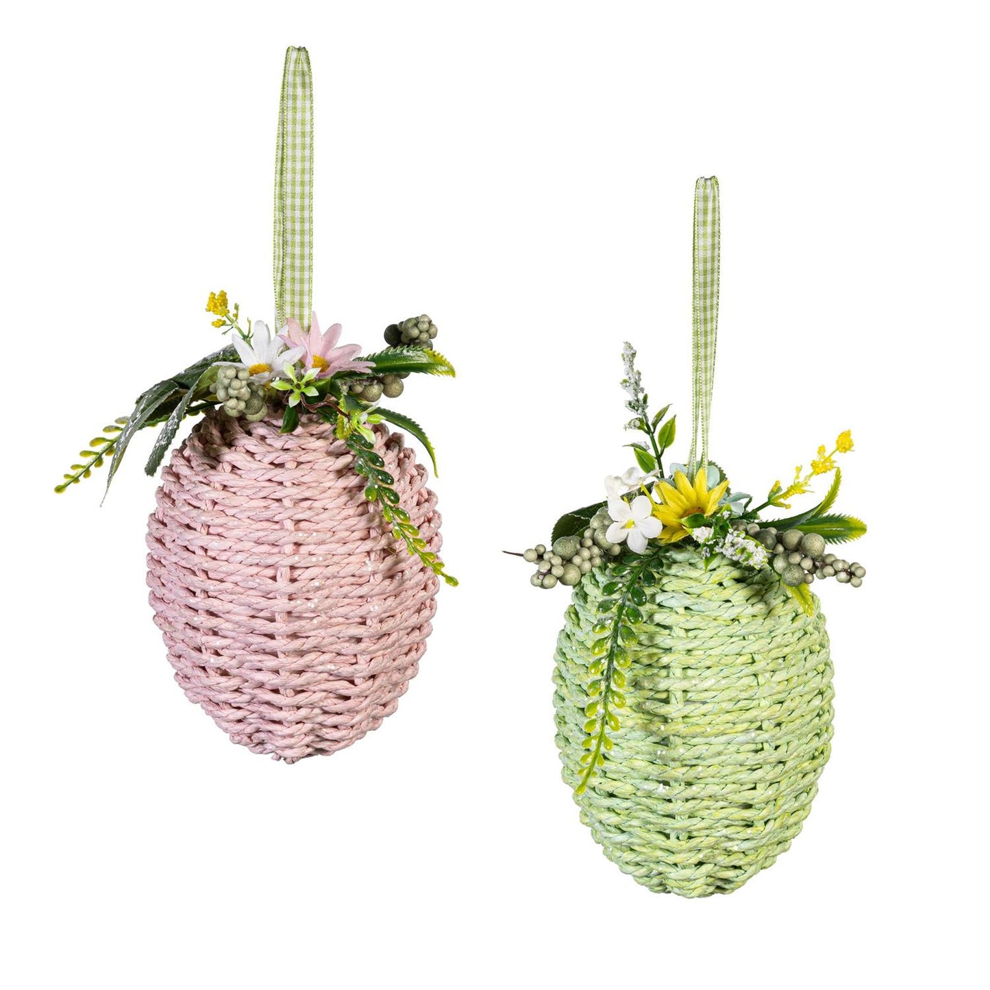 Bunny Blooms Hanging Decor Paper Easter Egg