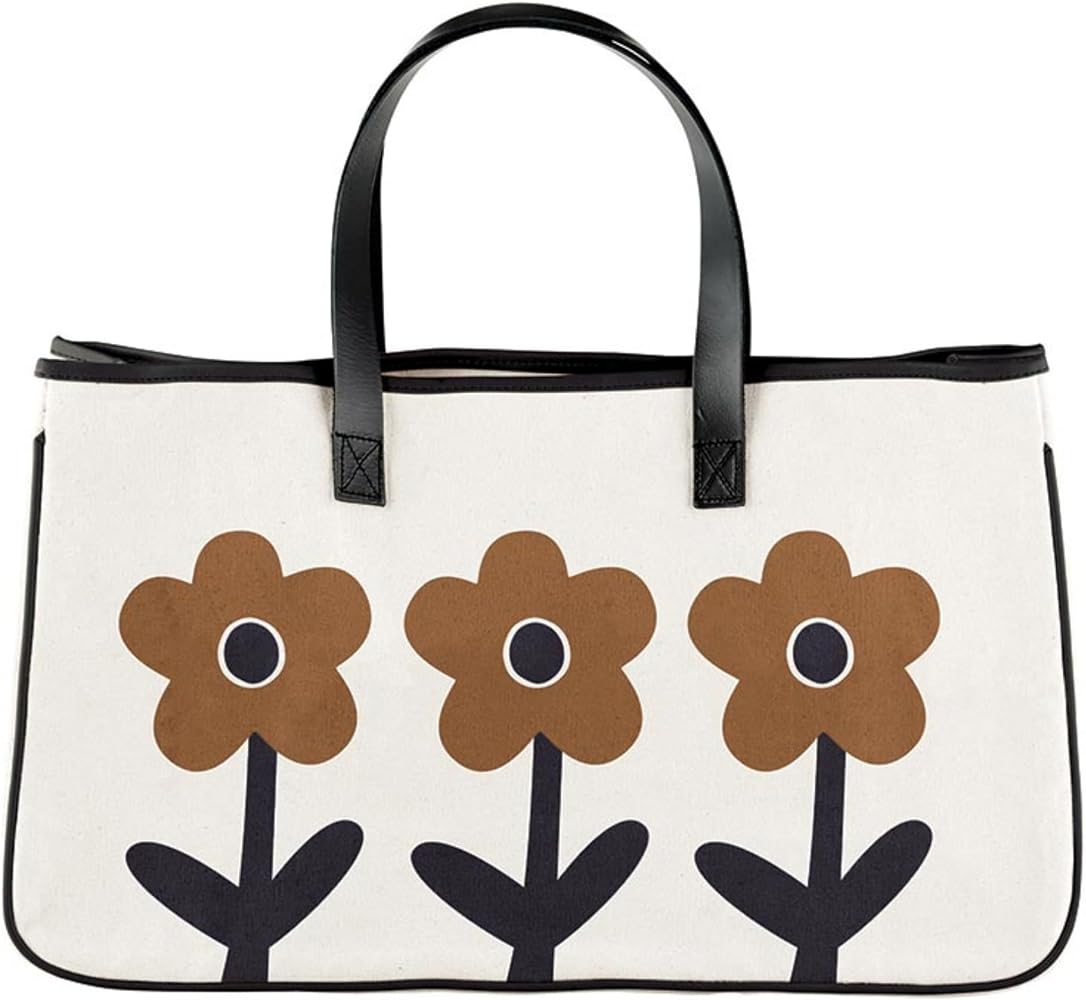 Hold Everything 3 Flowers Canvas Tote