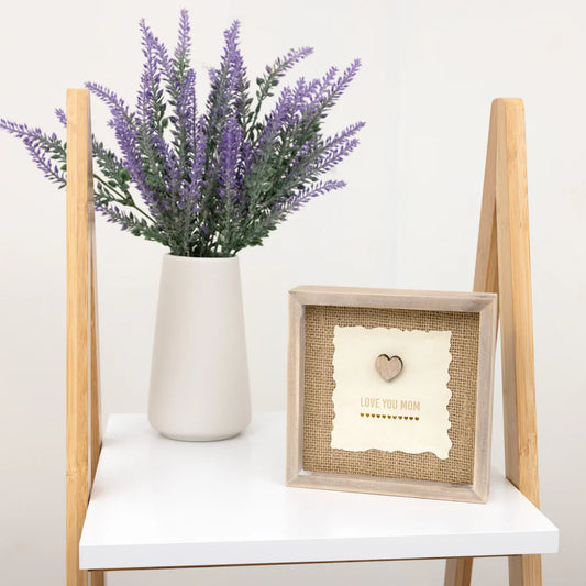 Love You Mom Wooden Plaque