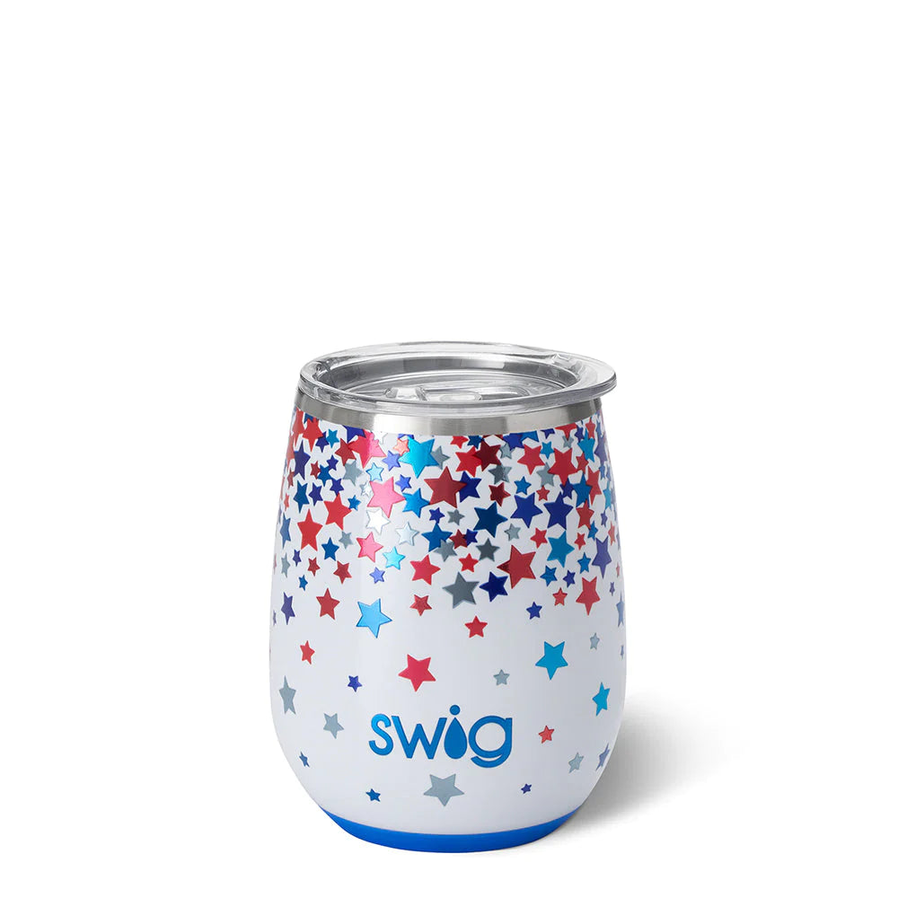 Star Spangled 14oz Stemless Wine