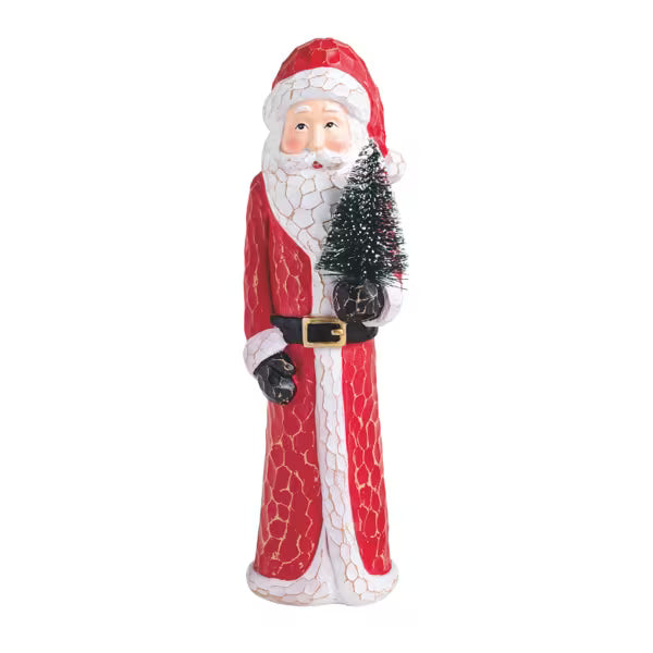 Mud Pie Small Carved Santa