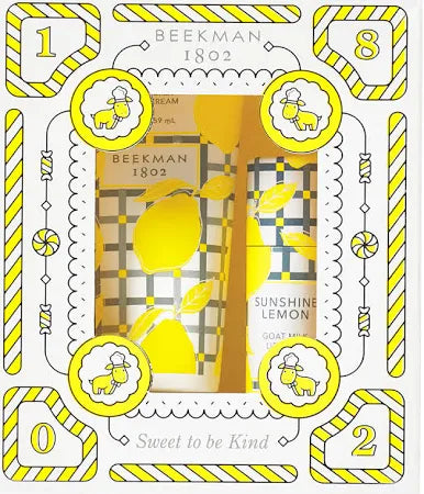 Beekman 1802 - Sunshine Lemon Hand Cream and Lip Balm Set