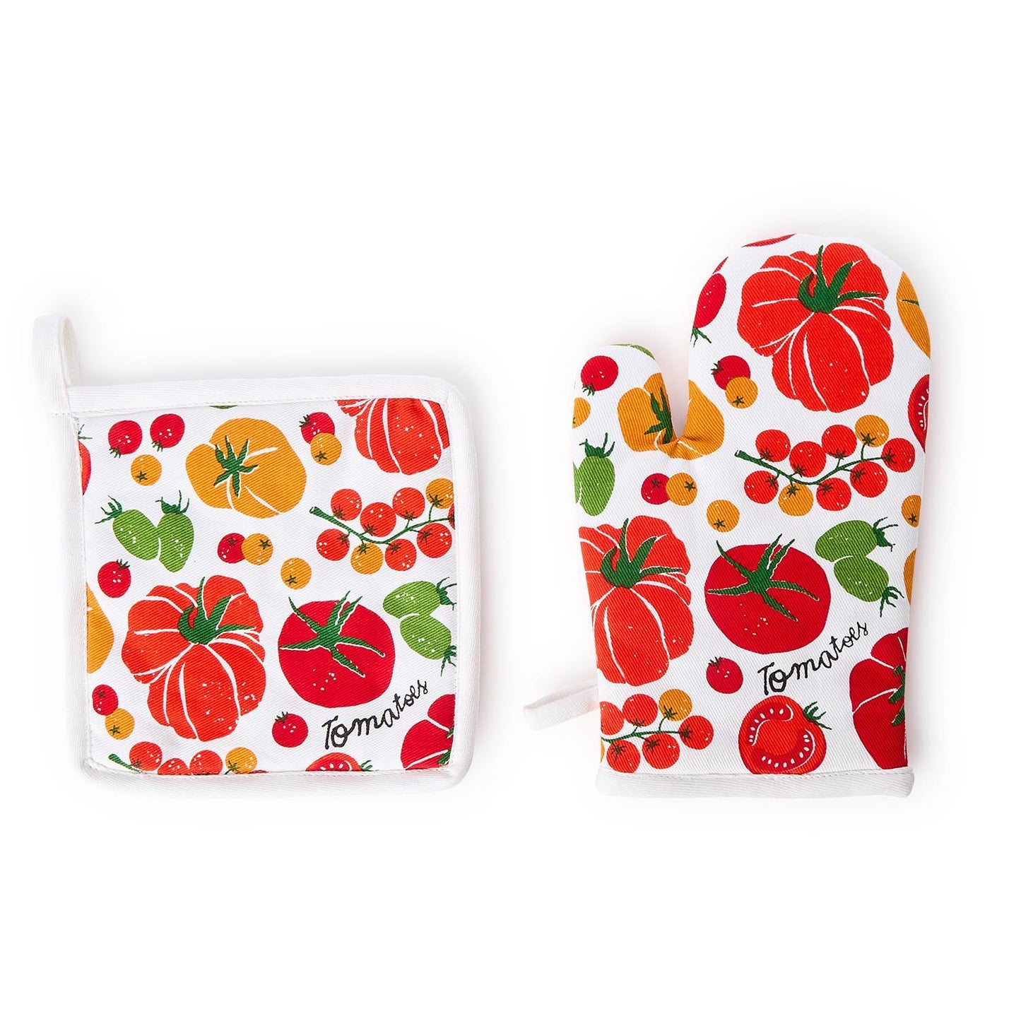 Garden Harvest Pot Holder-Oven Mitt Set