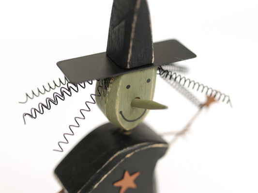 Trick or Treat Wooden Witch
