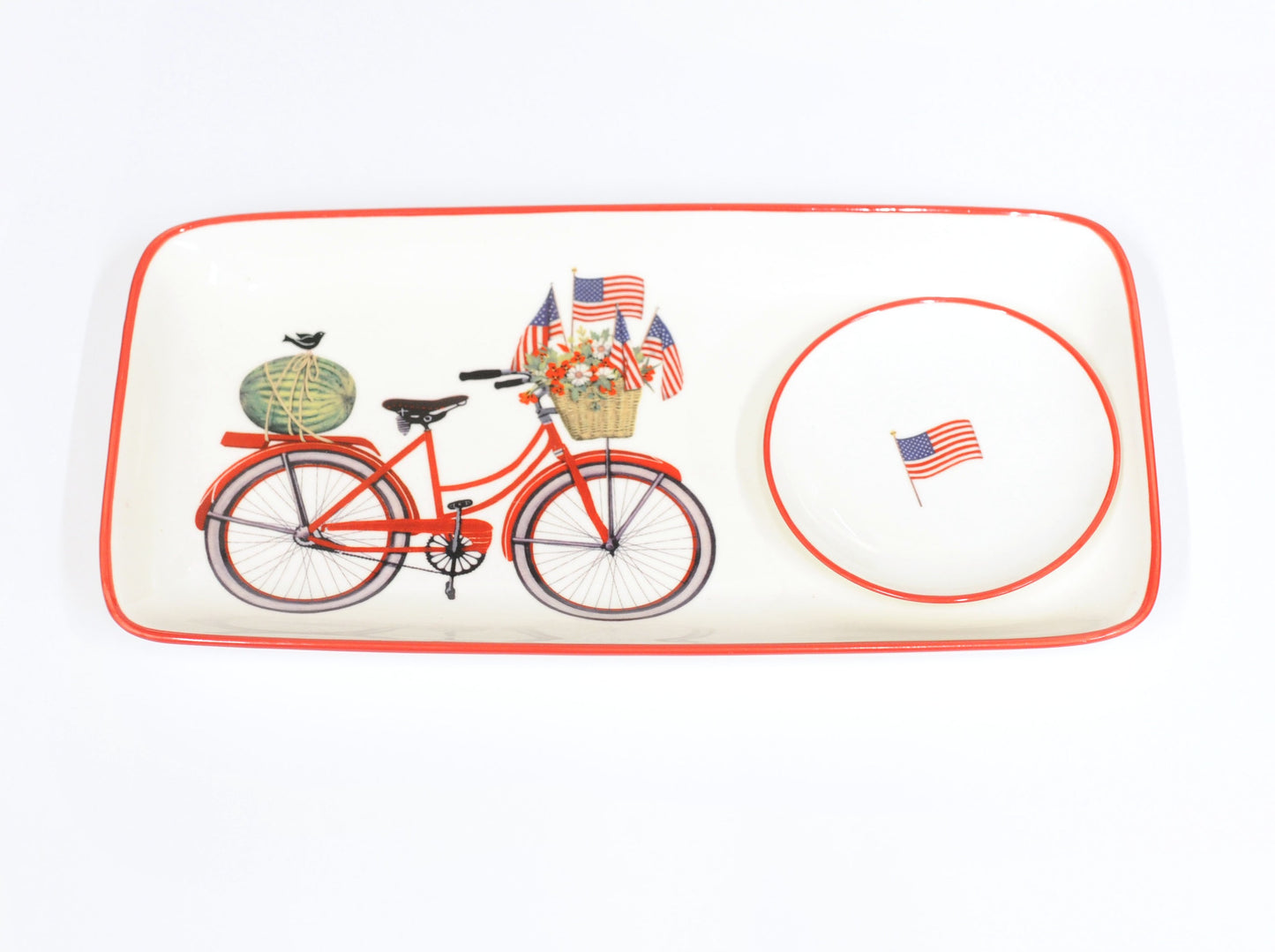 Patriotic Plate and Trinket Dish