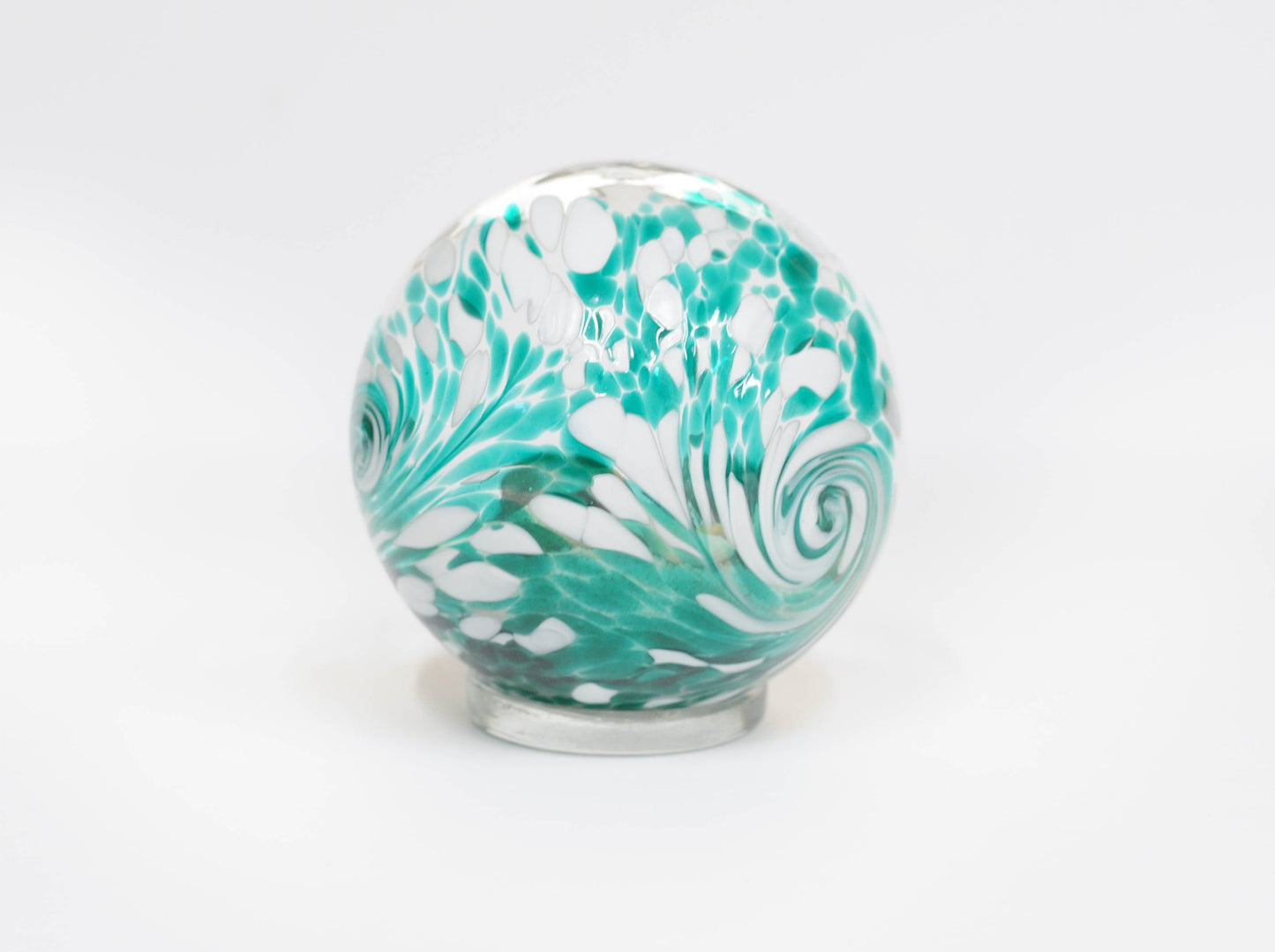 Swirled Glass Jars with Sand and Seashells