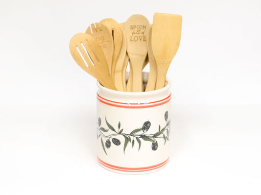 Olive Branch Utensil Jar