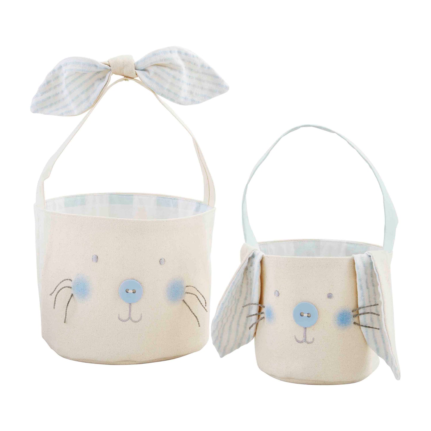 Canvas Bunny Basket Blue