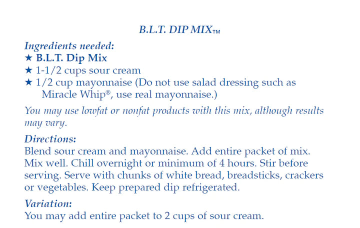 Country Home Creations BLT Dip Mix