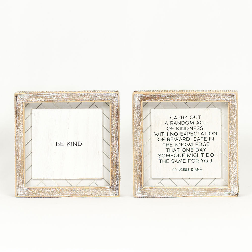 Double Sided Kindness Sign / Princess Diana Quote