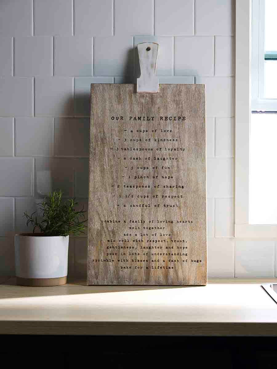 Family Recipe Board