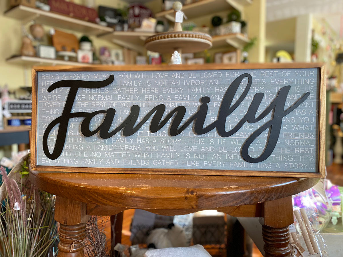 Family Script Sign