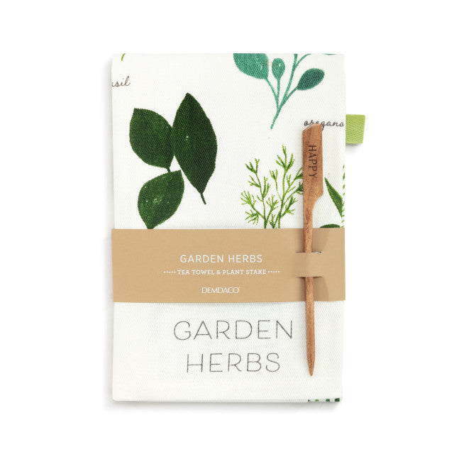Garden Herbs Tea Towel