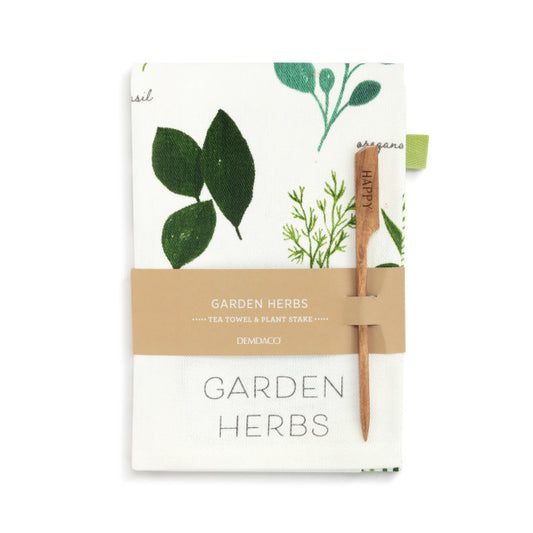 Garden Herbs Tea Towel