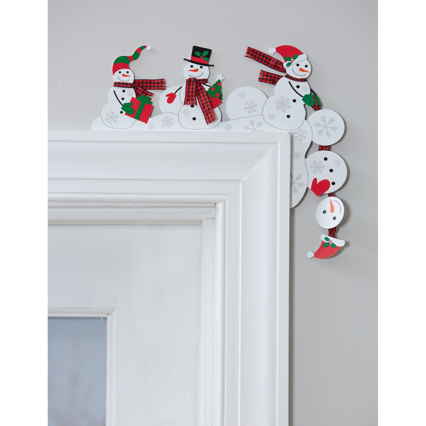 Metal Door Frame Decor- Snowmen