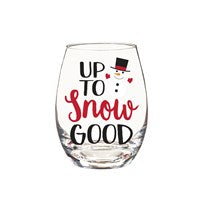 Snowman Wine Glass with Stopper