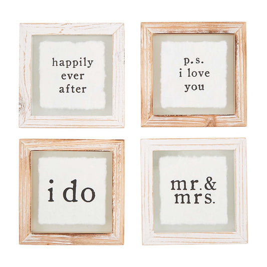 Set of 4 Wedding Coasters