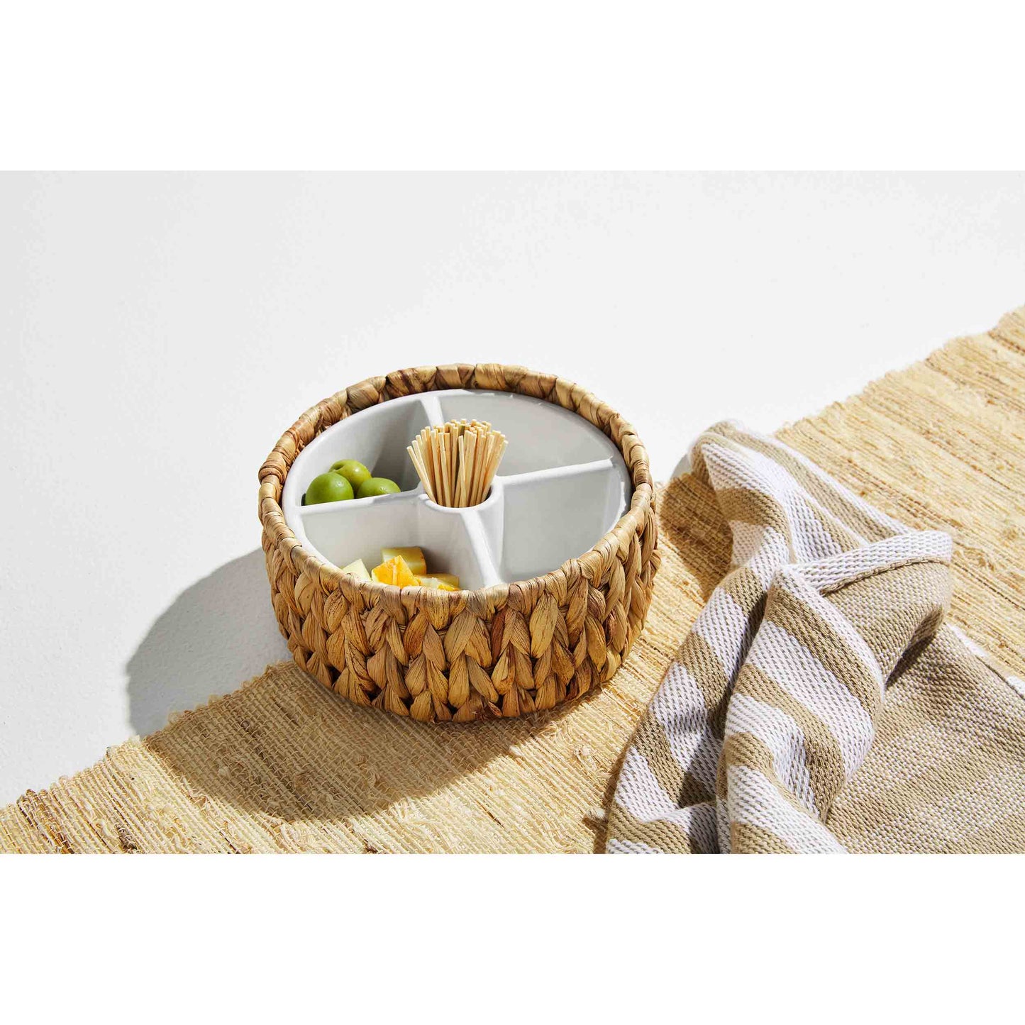 Woven Basket Server Set