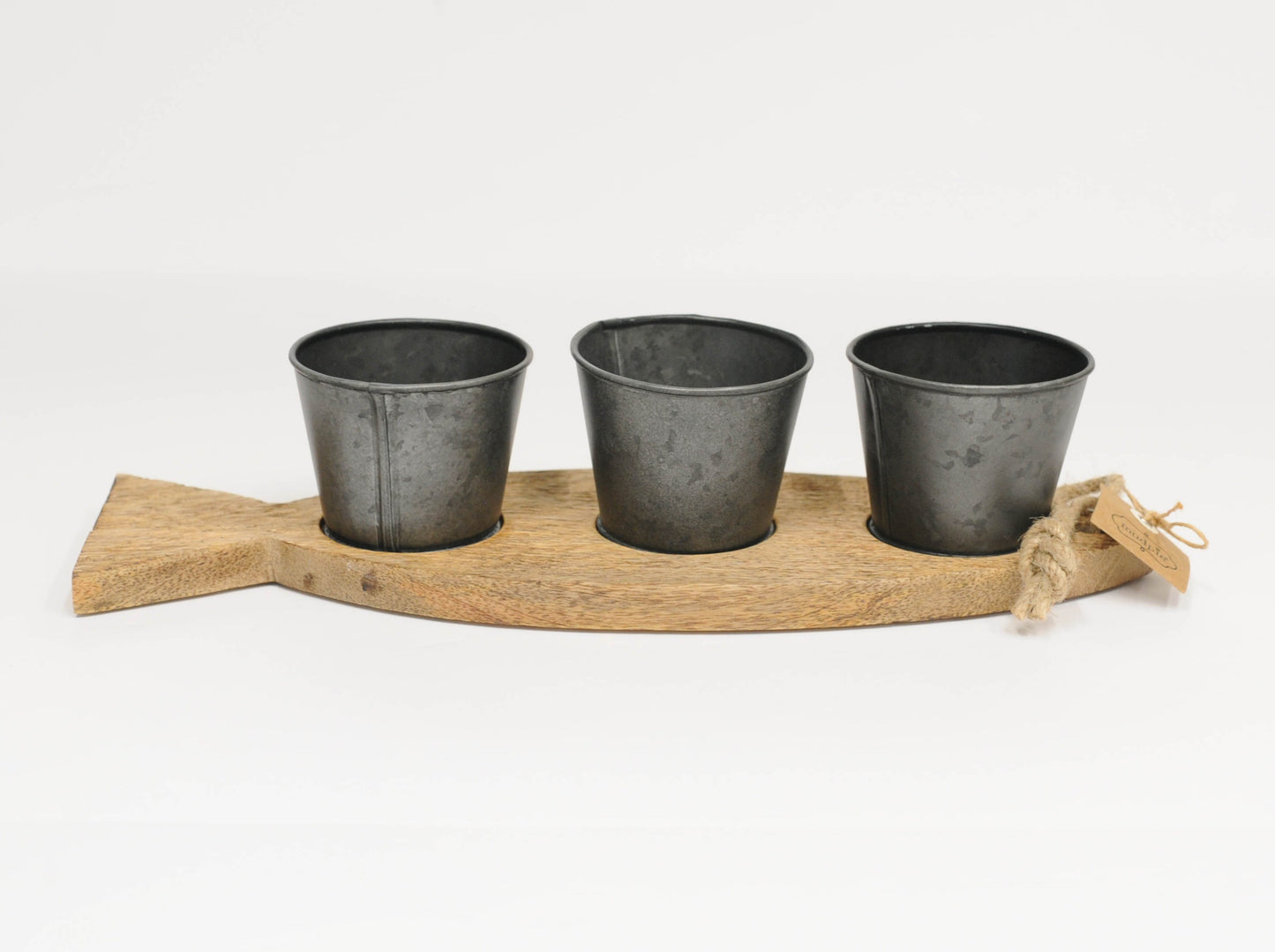 3-Cup Wooden Fish