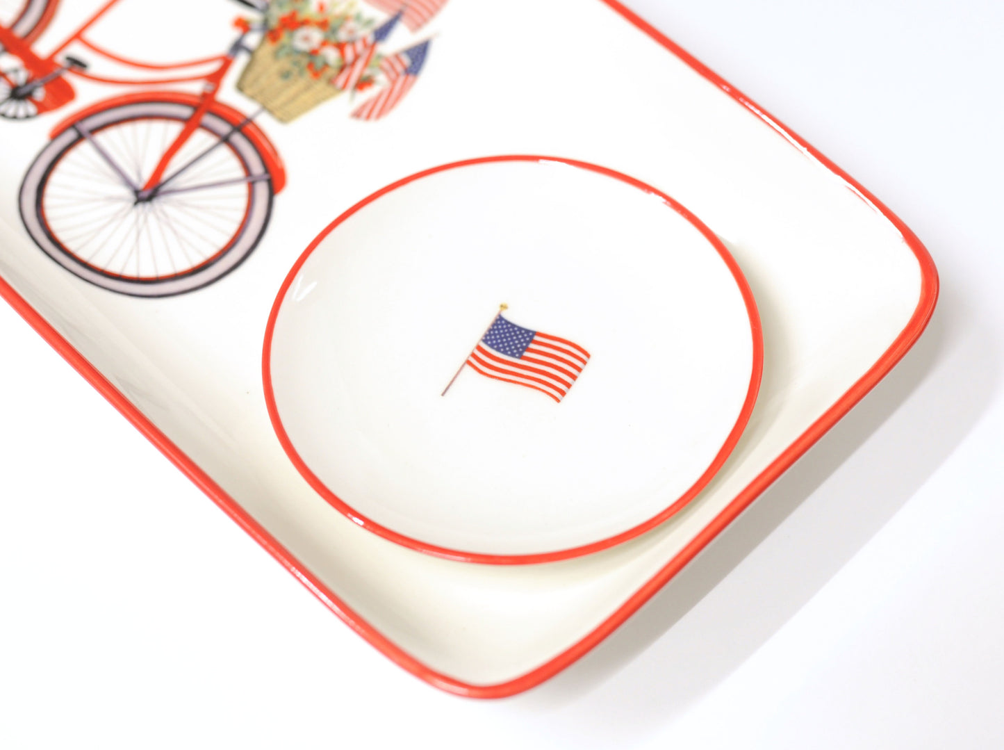Patriotic Plate and Trinket Dish